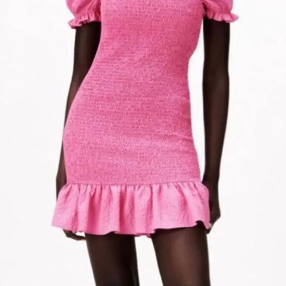 Zara Puff Sleeve Mini Dress - Picture 10 of 13